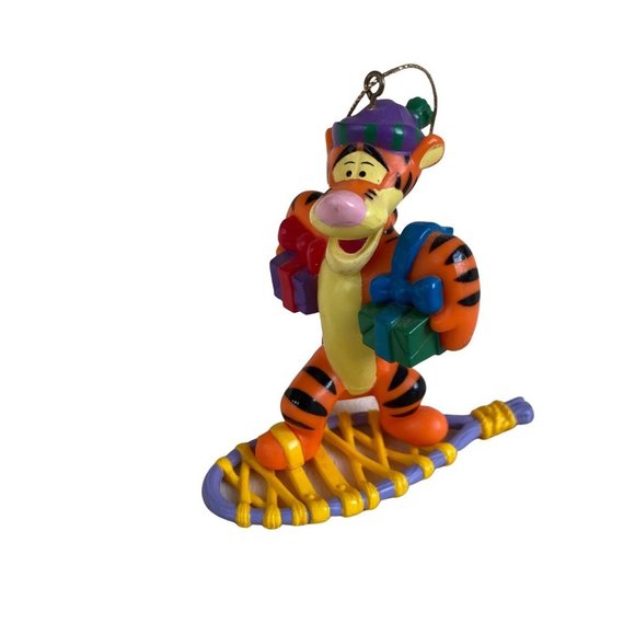 Vintage Disney Winnie The Pooh Tigger Christmas Tree Ornament Snowshoe Snowboard - Picture 5 of 12